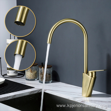 Hot Sale Single Handle Brass Gold Kitchen Faucet